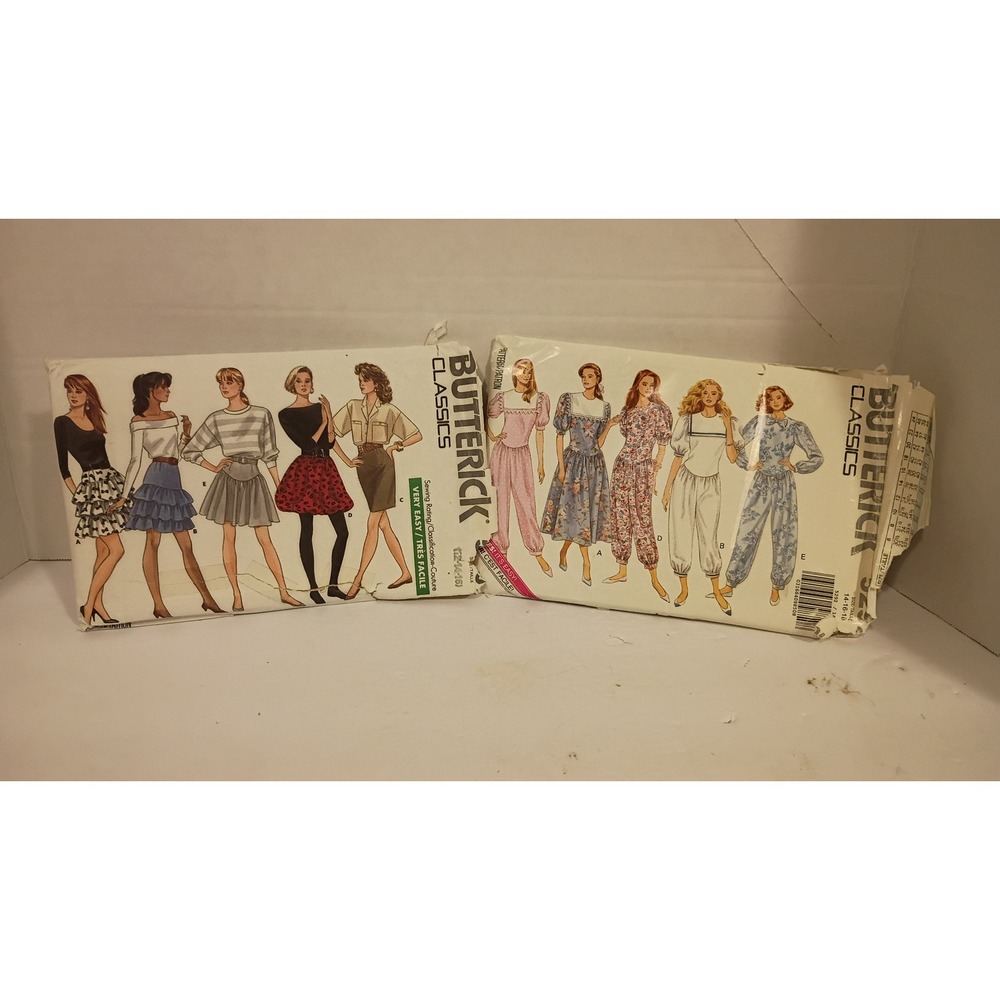 Vintage Butterick Classics Sewing Patterns Jumpsuit, Skirts DIY, Craftcore.